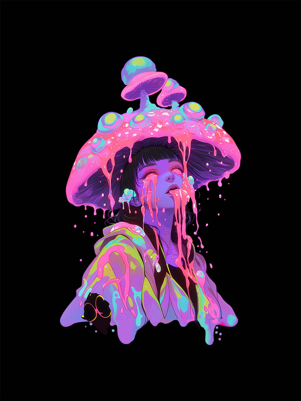 Mushroom Dreamscape Washed Tshirt