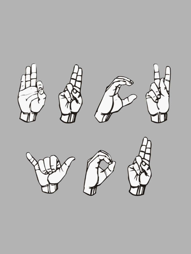 F*Ck You In Sign Language Rude Washed Tshirt