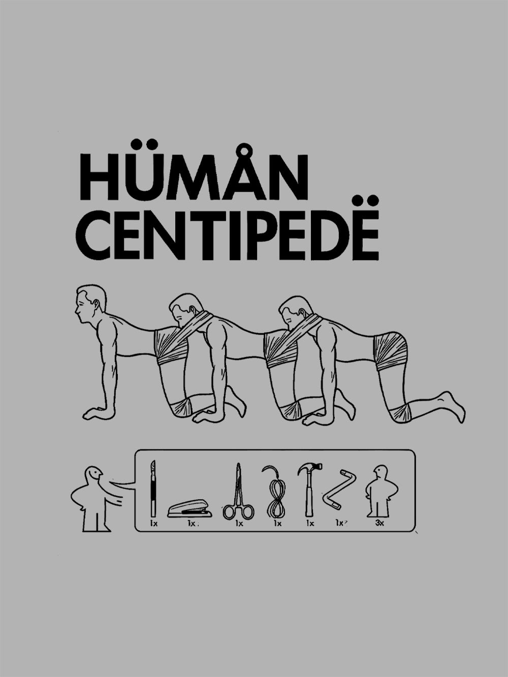 Human Centipede Assembly Washed Tshirt