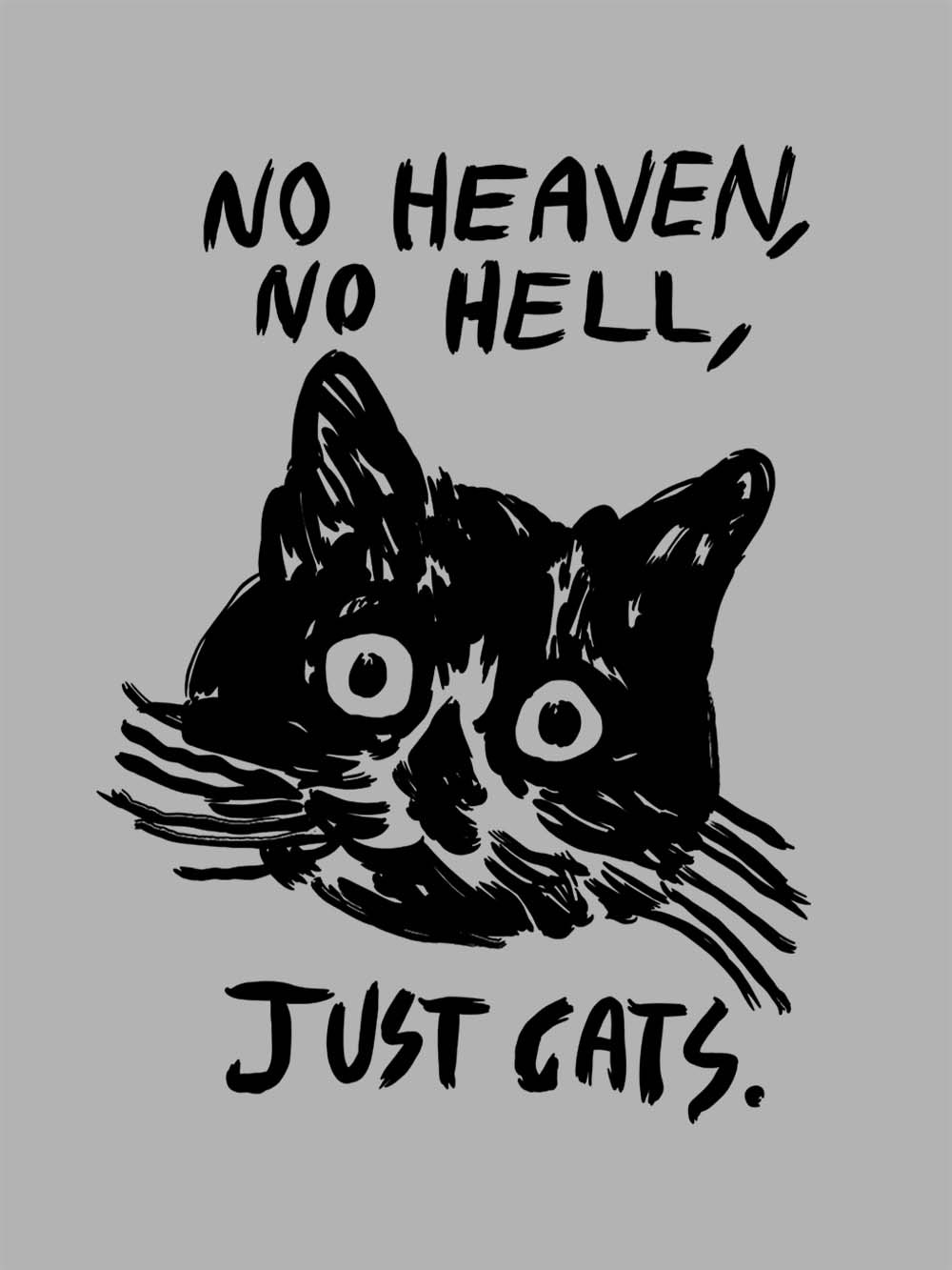 No Heaven, No Hell, Just Cats Washed Tshirt