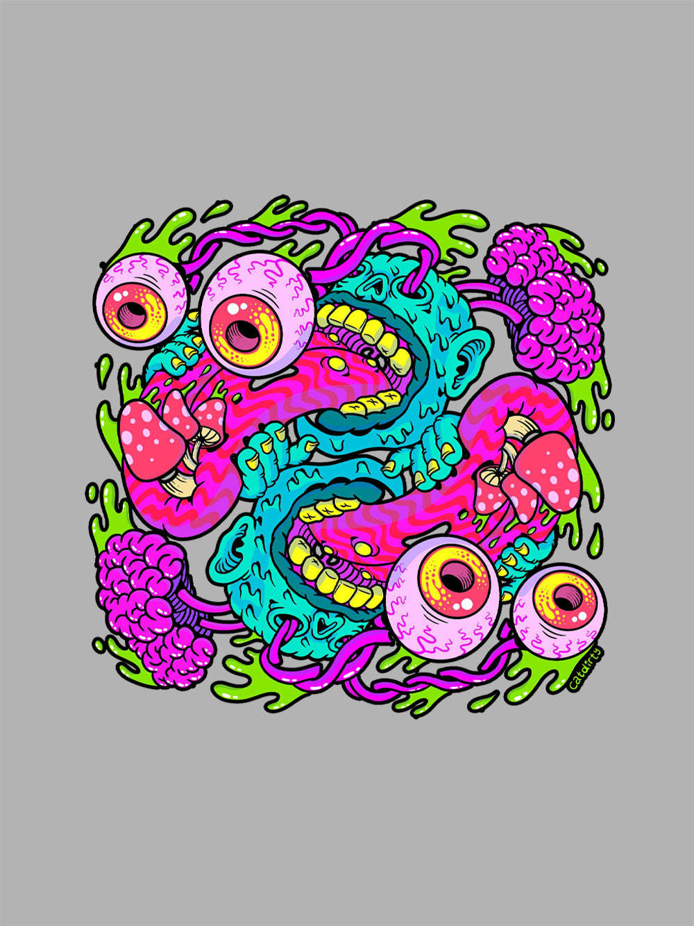 Psychedelic Chaos Washed Tshirt