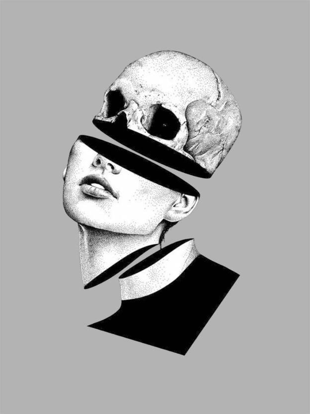 Skeletal Reflection Washed Tshirt