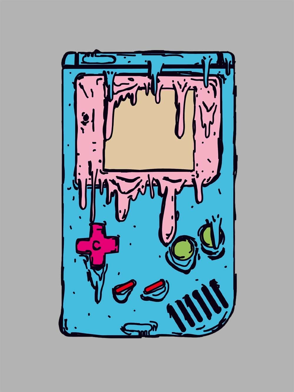 Melting Game Console Washed Tshirt