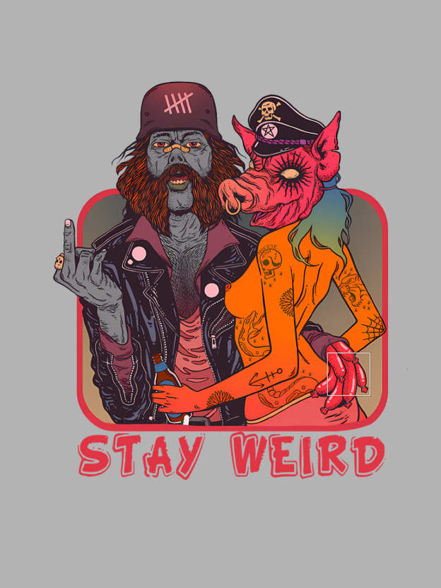 Stay Weird Washed Tshirt