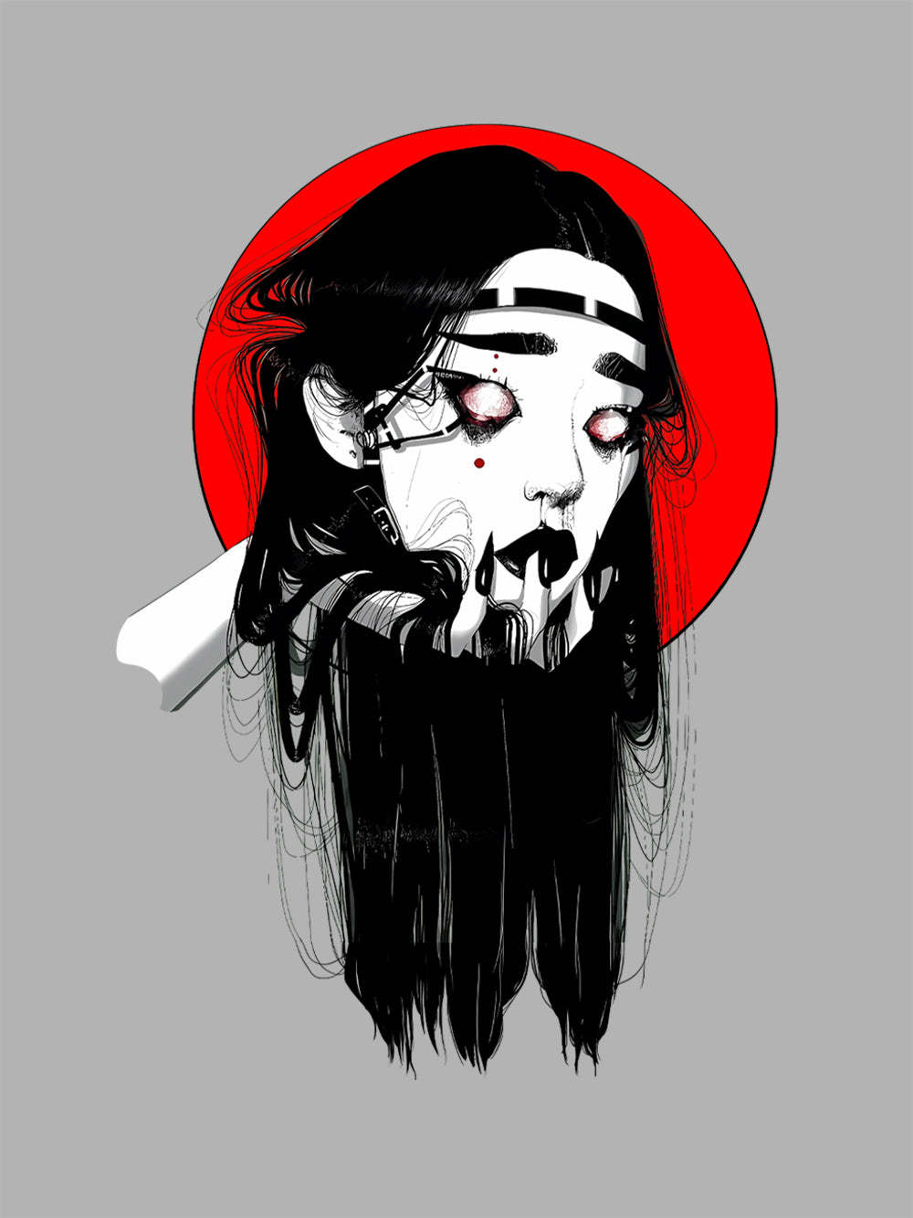 Elegant Skull Washed Tshirt