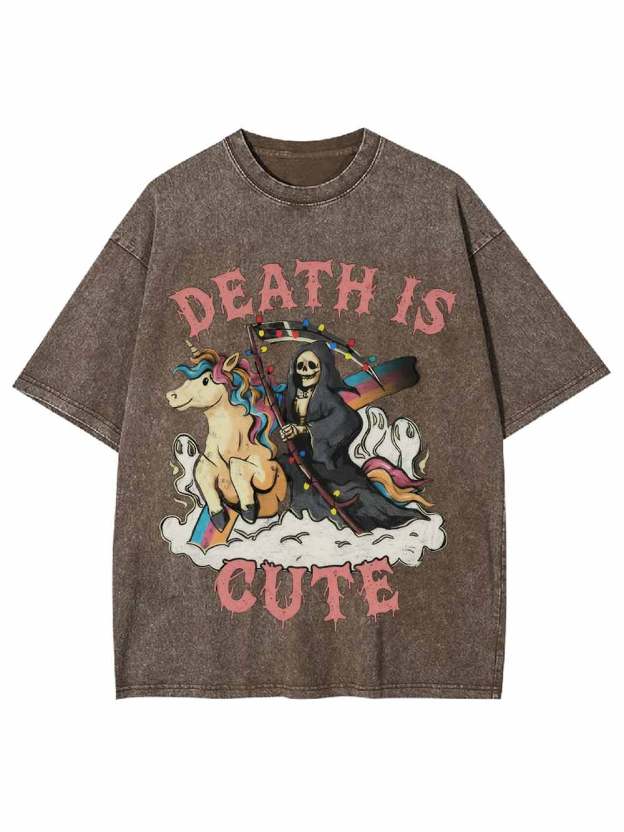 Death Is Cute Washed Tshirt
