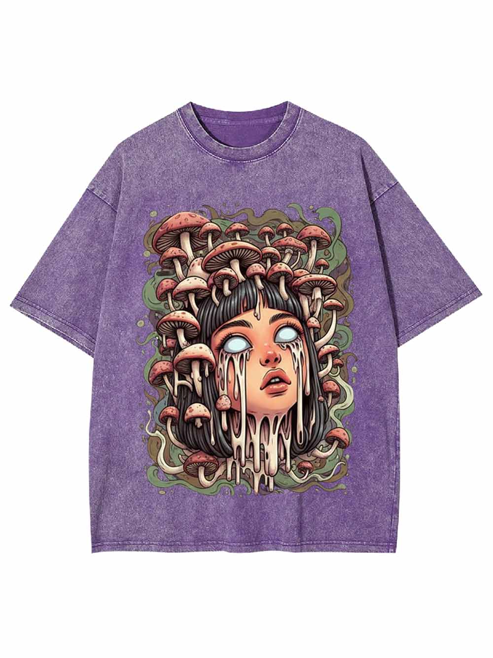 Psychedelic Mushroom Goddess Washed Tshirt