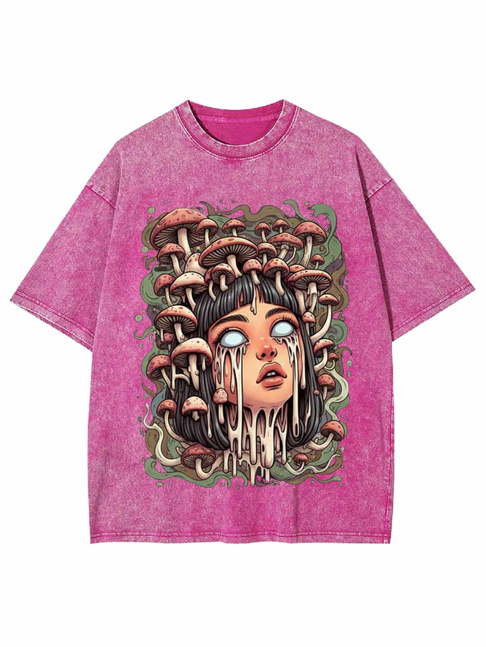 Psychedelic Mushroom Goddess Washed Tshirt