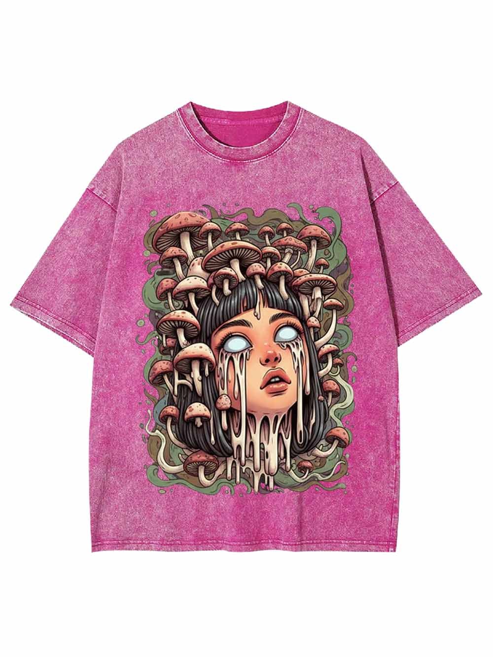 Psychedelic Mushroom Goddess Washed Tshirt