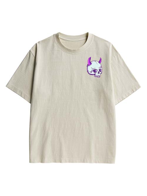 Dark Whimsy Double Sided Print Washed TShirt