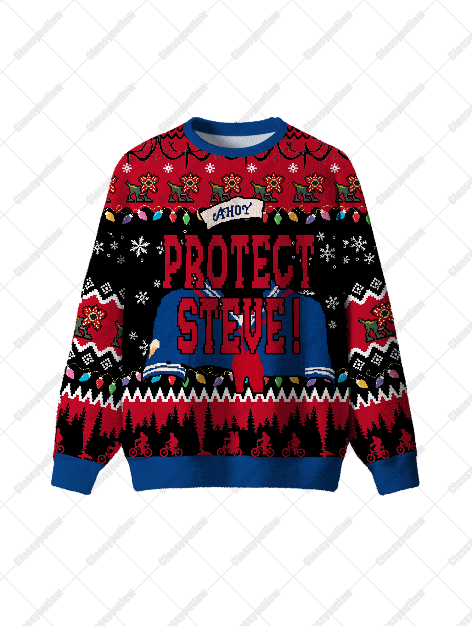 Protect steve UGLY CHRISTMAS SWEATSHIRT