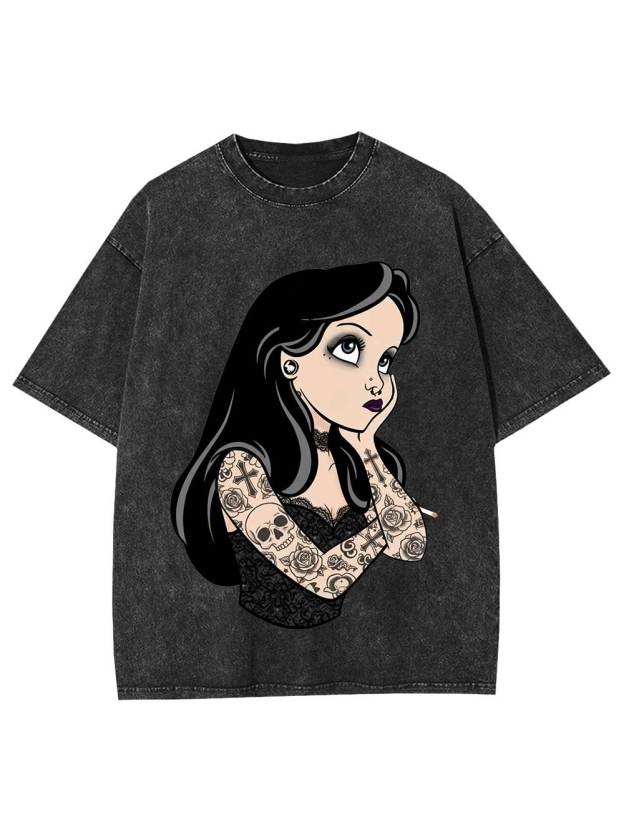 Tattooed Girl Washed Tshirt
