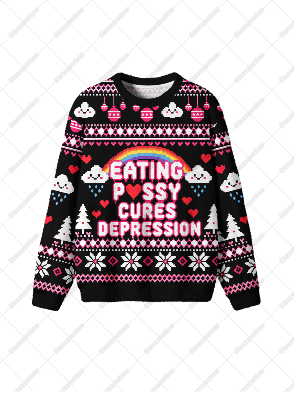 RAINBOW HEART UGLY CHRISTMAS SWEATSHIRT