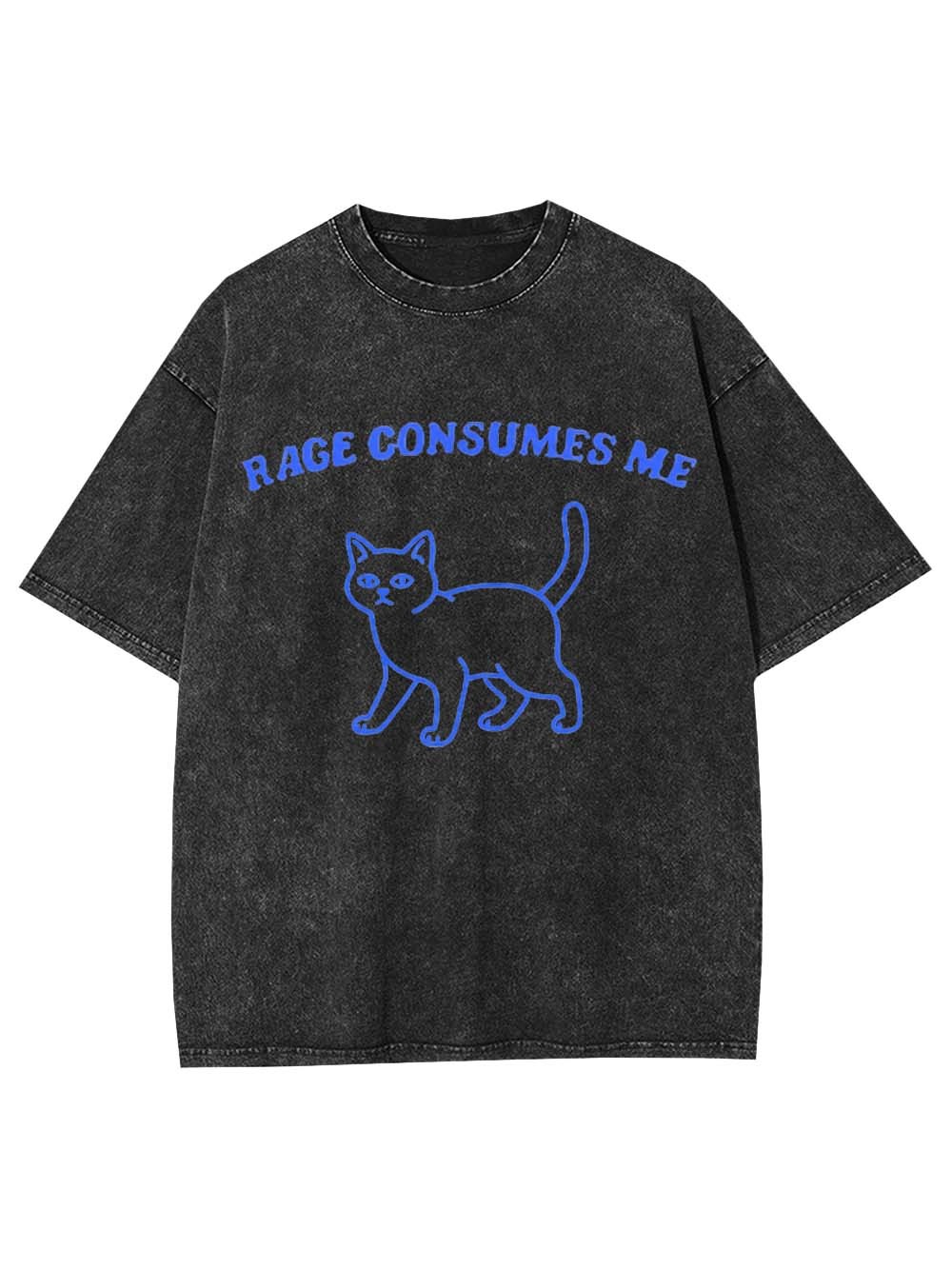 Rage Consumes Me Cat Washed Tshirt