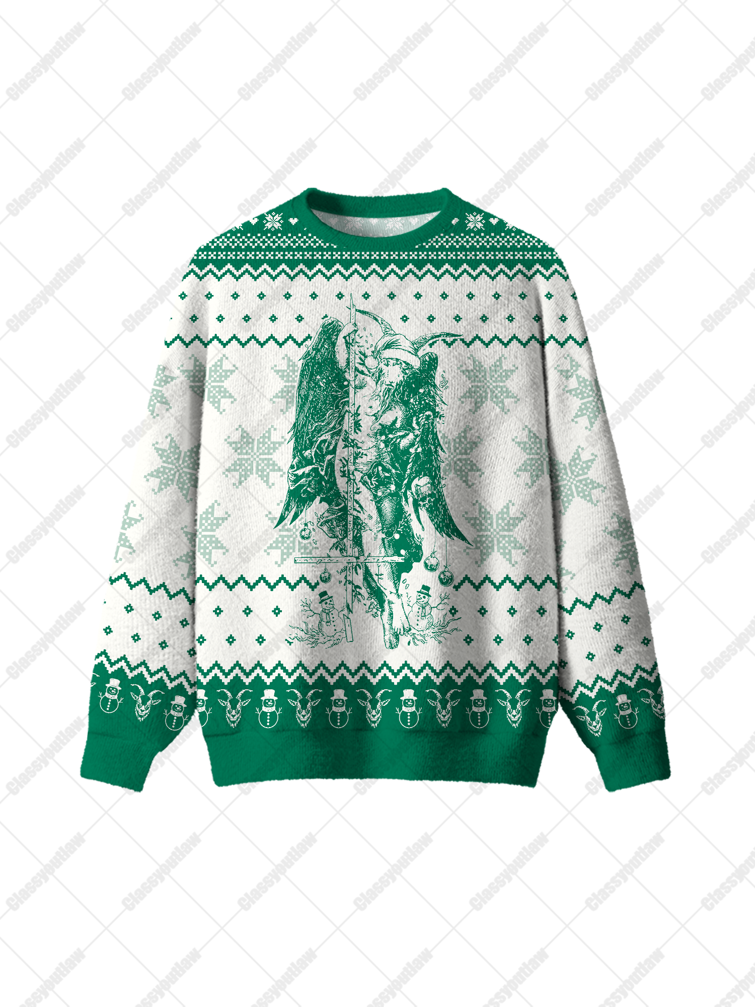 White Knight UGLY CHRISTMAS SWEATSHIRT-ClassyOutlaw Sale