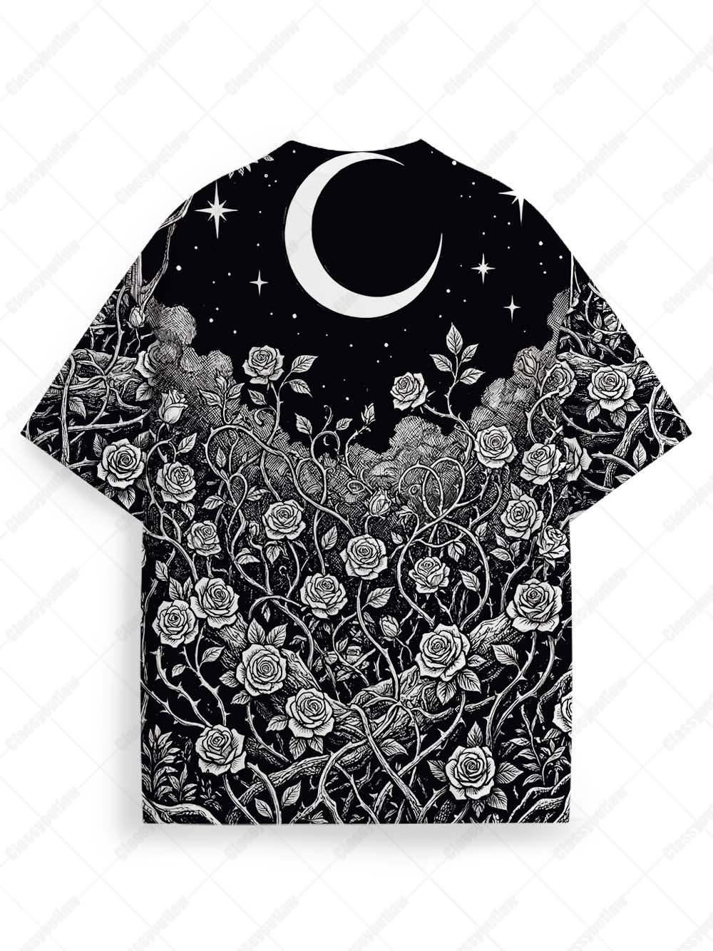 Moonlit Skeleton's Love Graphic T-shirt