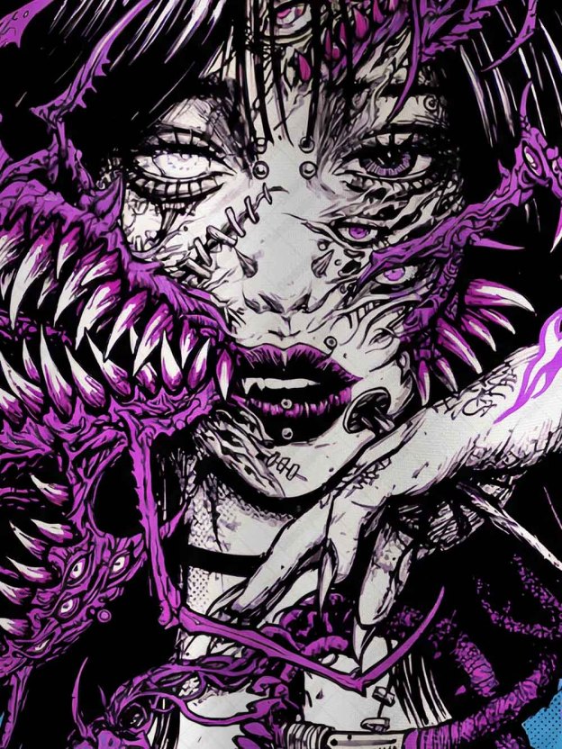 Alien Multi-Eyed Girl Graphic T-shirt