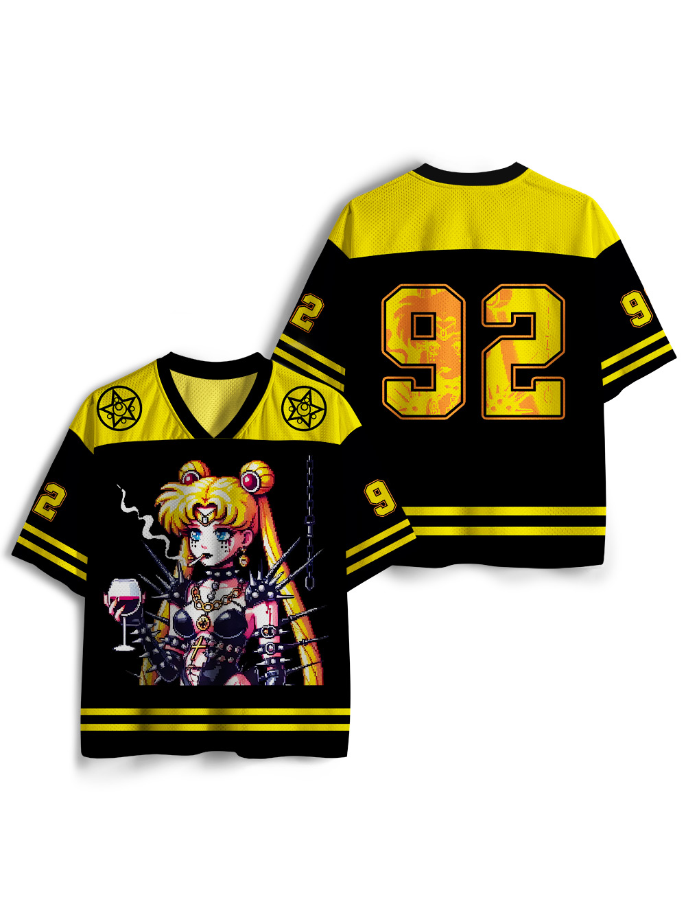 Punk Moon Washed Tshirt Mesh Jersey