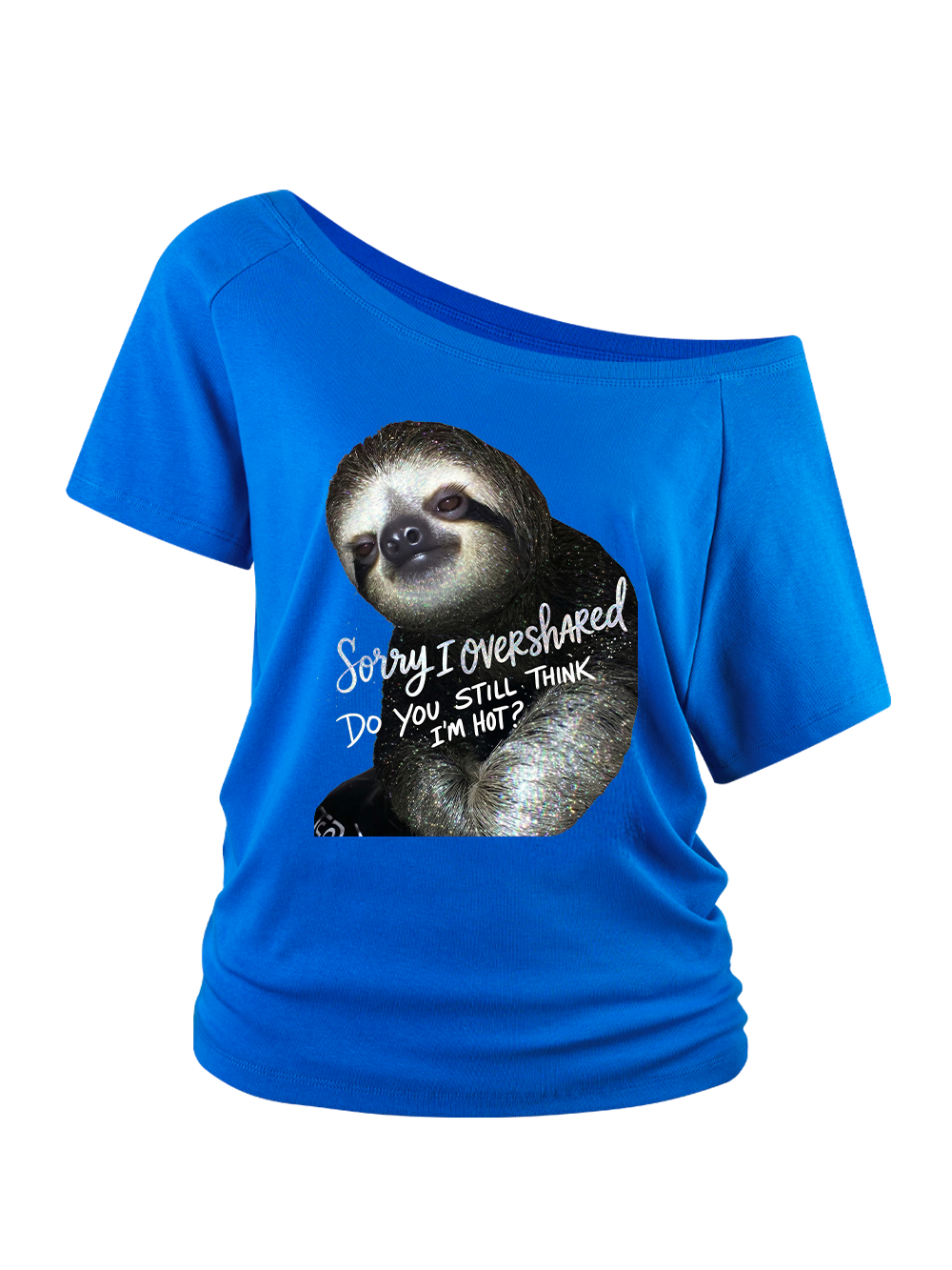 CUTE LAZY SLOTH OFF SHOULDER TSHIRT