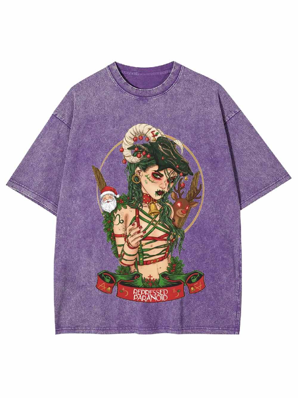 Christmas Witch Washed Tshirt