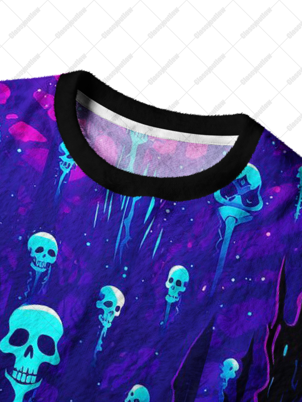 SKULLS IN THE NIGHT KNIT SWEATSHIRT