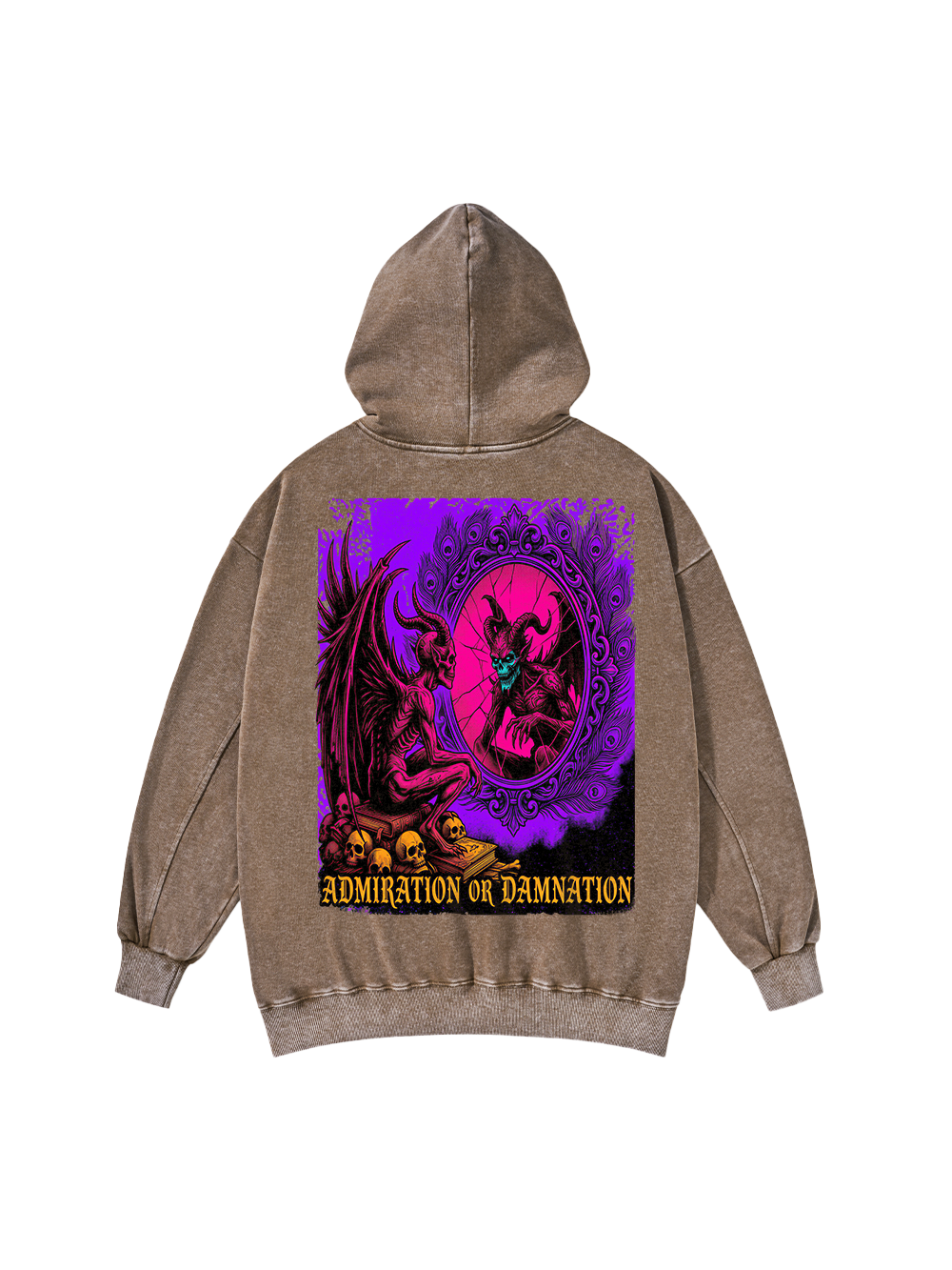 DAMNATION DEMON WASHED HOODIE