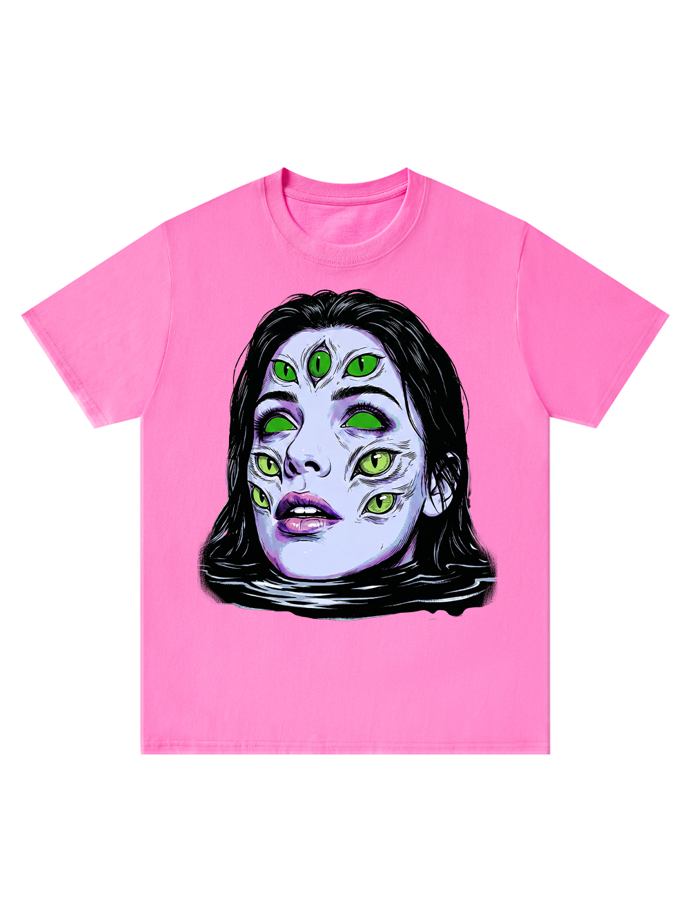 NEON GREEN EYE PSYCHEDELI CLASSIC T-SHIRT