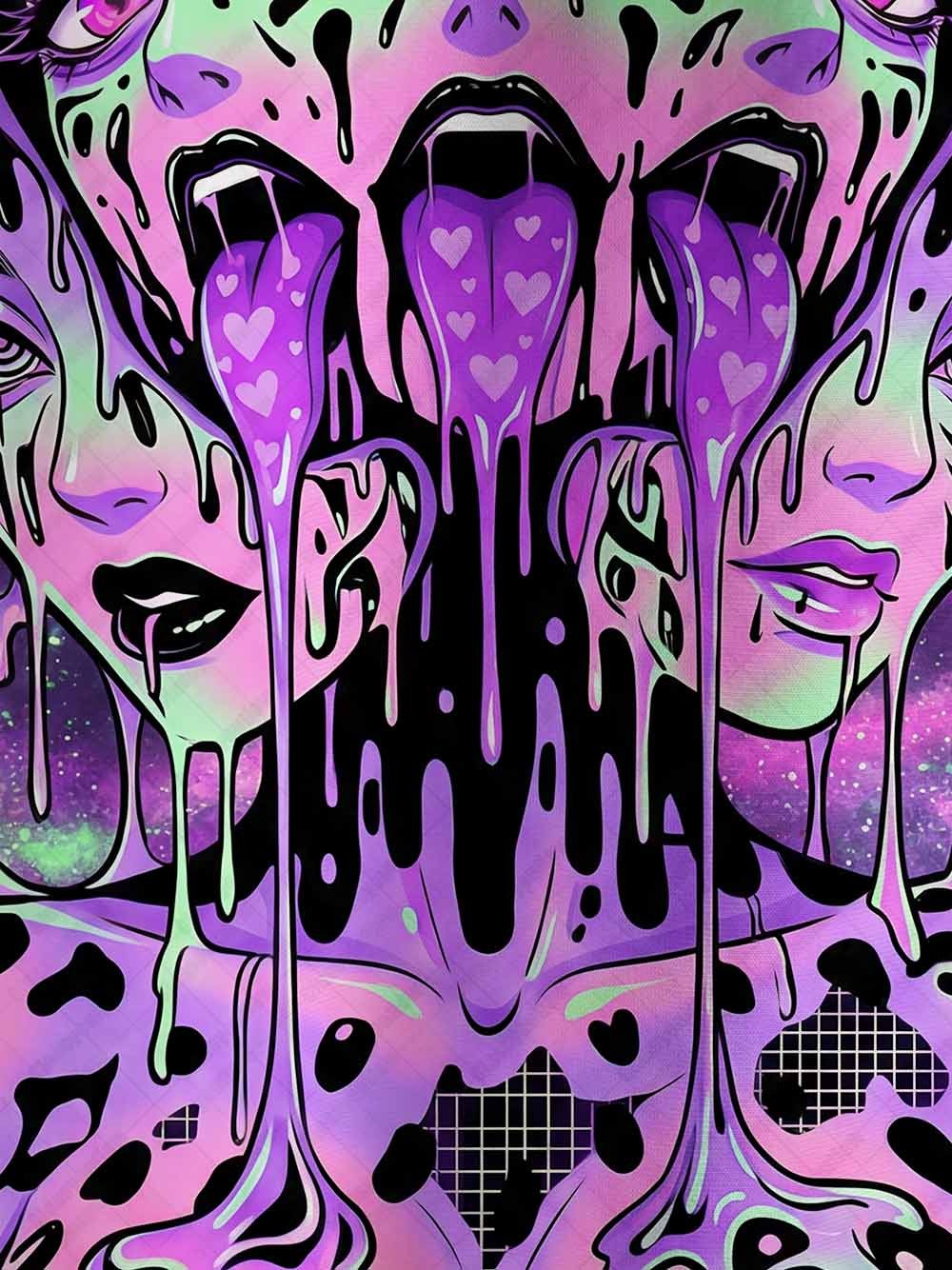 Mind Melt – Trippy Neon Graphic T-shirt