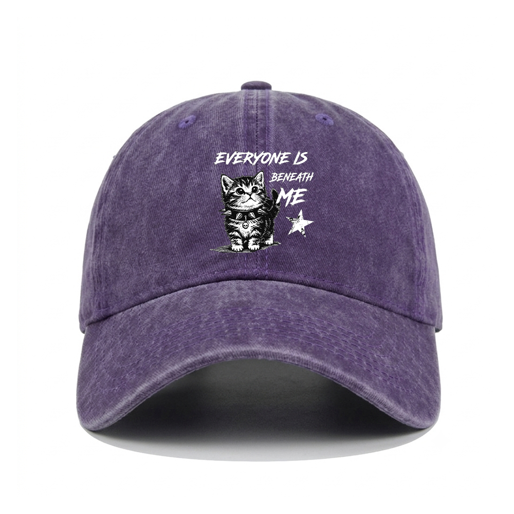 EVERYONE IS BENEATH ME WASHED VINTAGE BASEBALL CAP