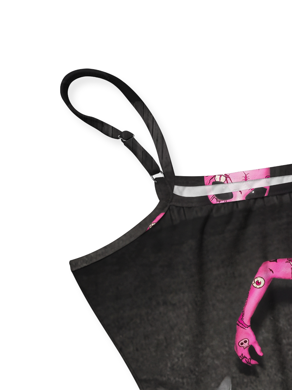 PINK INVADER FULL-PRINT SPAGHETTI-STRAP TOP