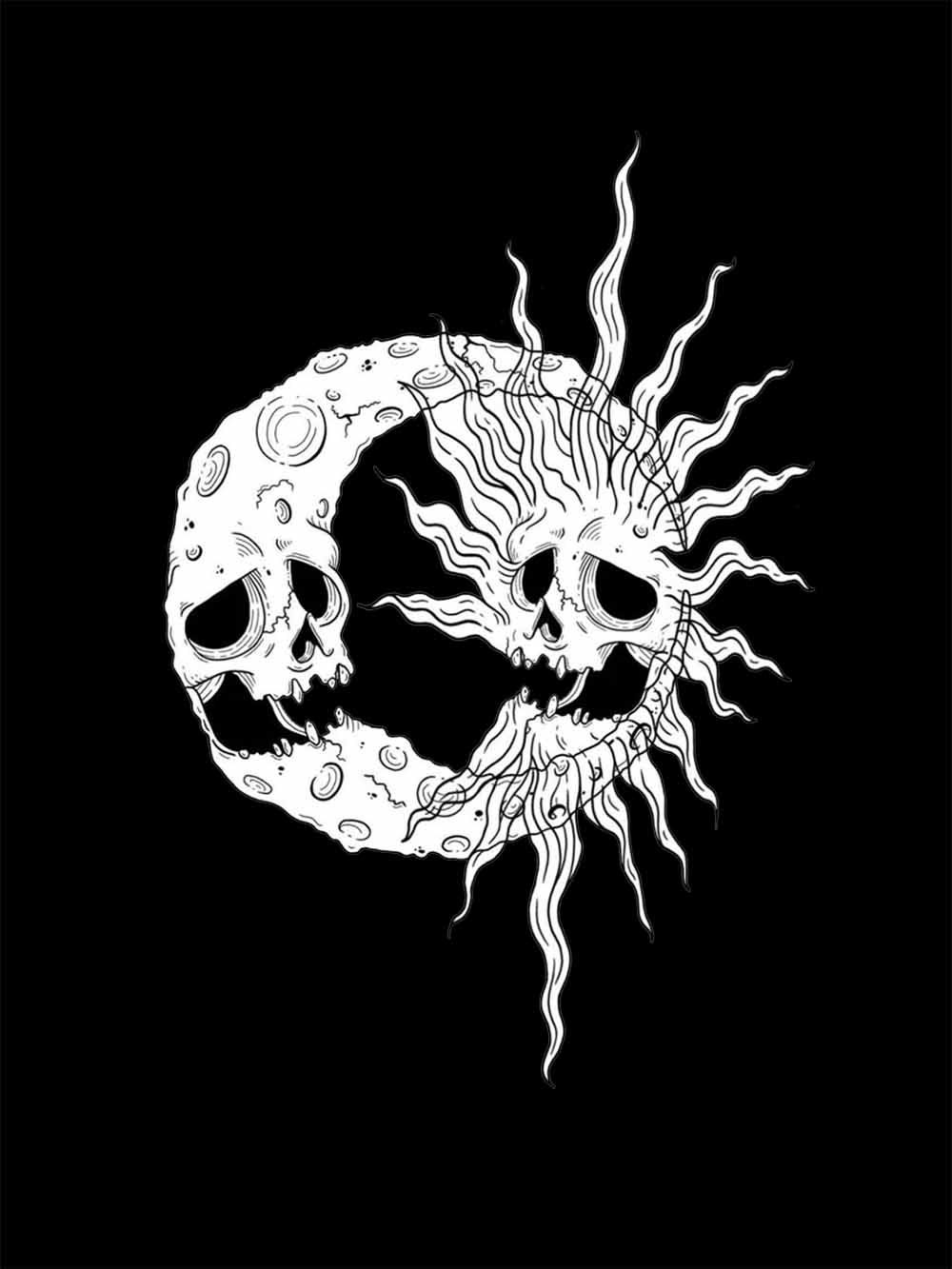 Celestial Skull Washed Tshirt