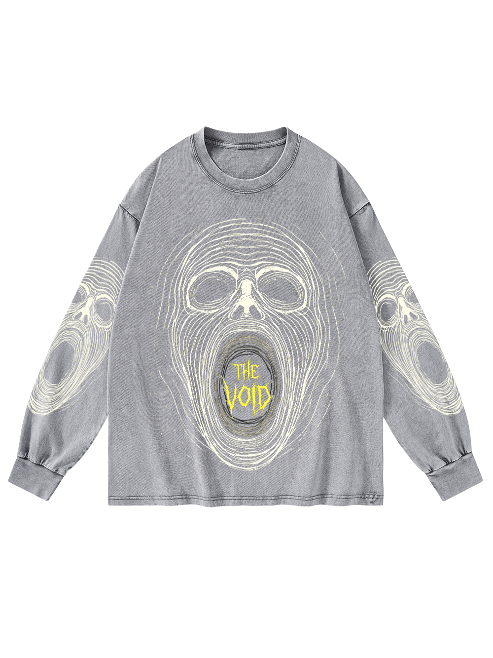 DARK ABYSS WASHED LONG-SLEEVE GRAPHIC TSHIRT