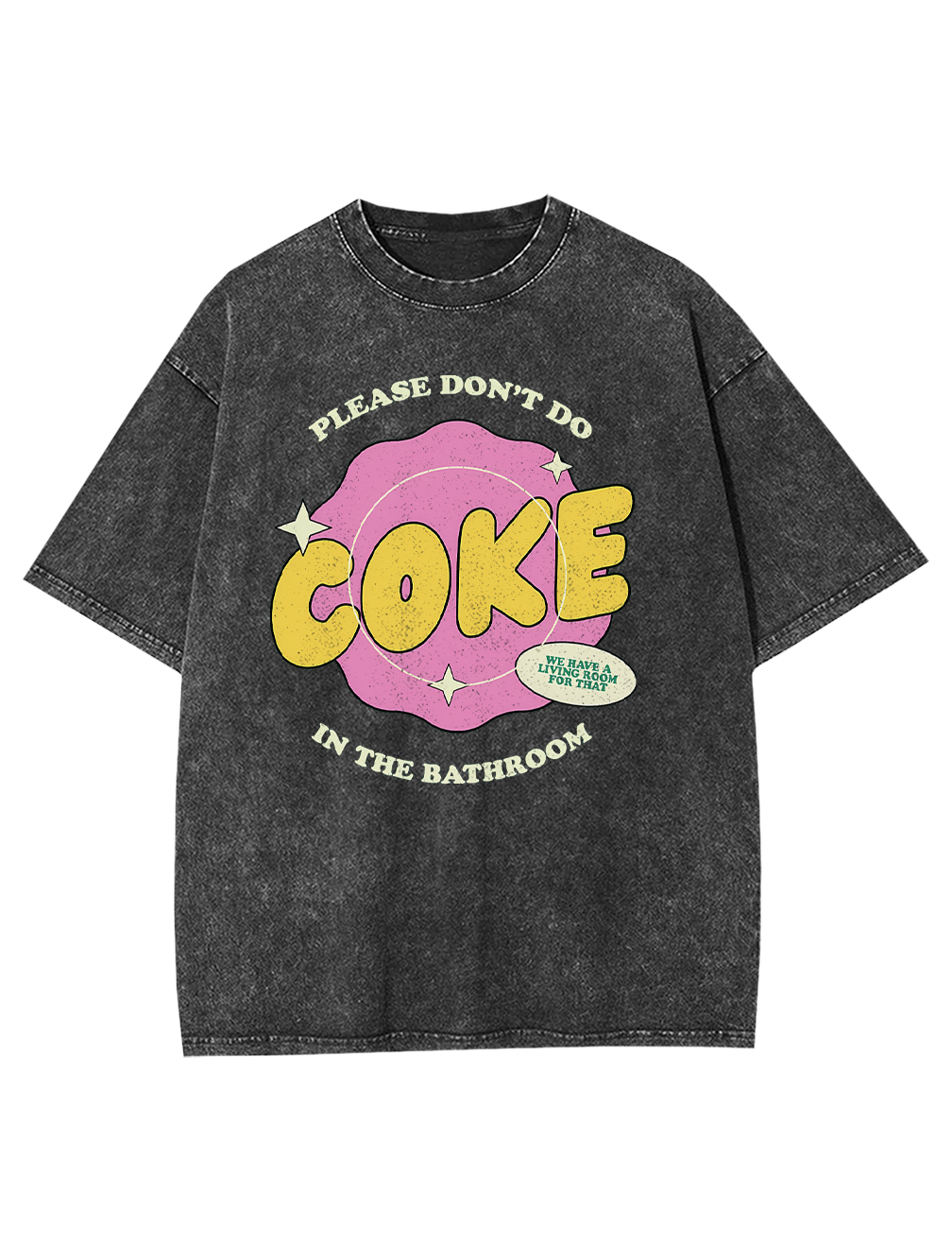 COKE IN THE BATHROOM WASHED TSHIRT