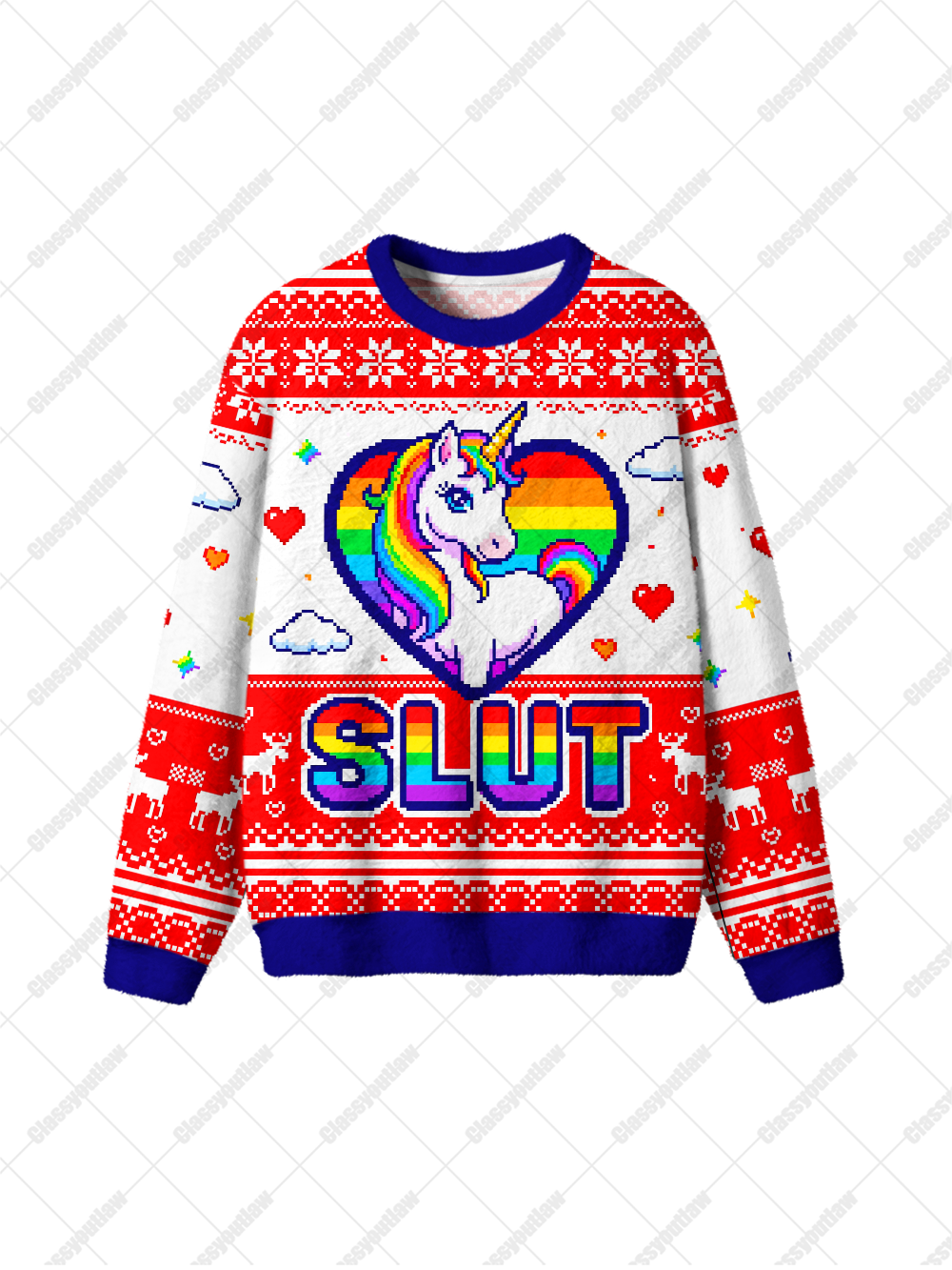 SLUT UGLY CHRISTMAS SWEATSHIRT