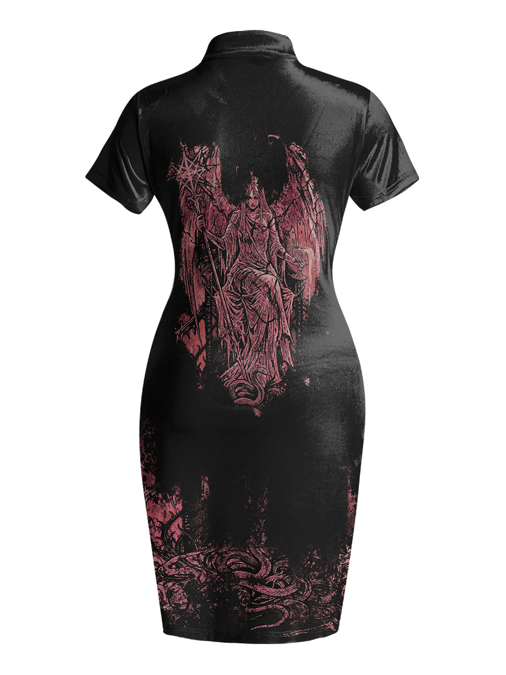 GOTHIC WARRIOR CHEONGSAM QIPAO MINI DRESS
