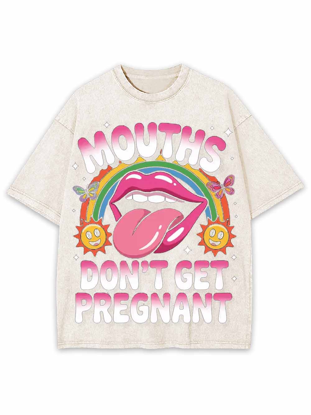 DON'T GET PREGNANT WASHED TSHIRT