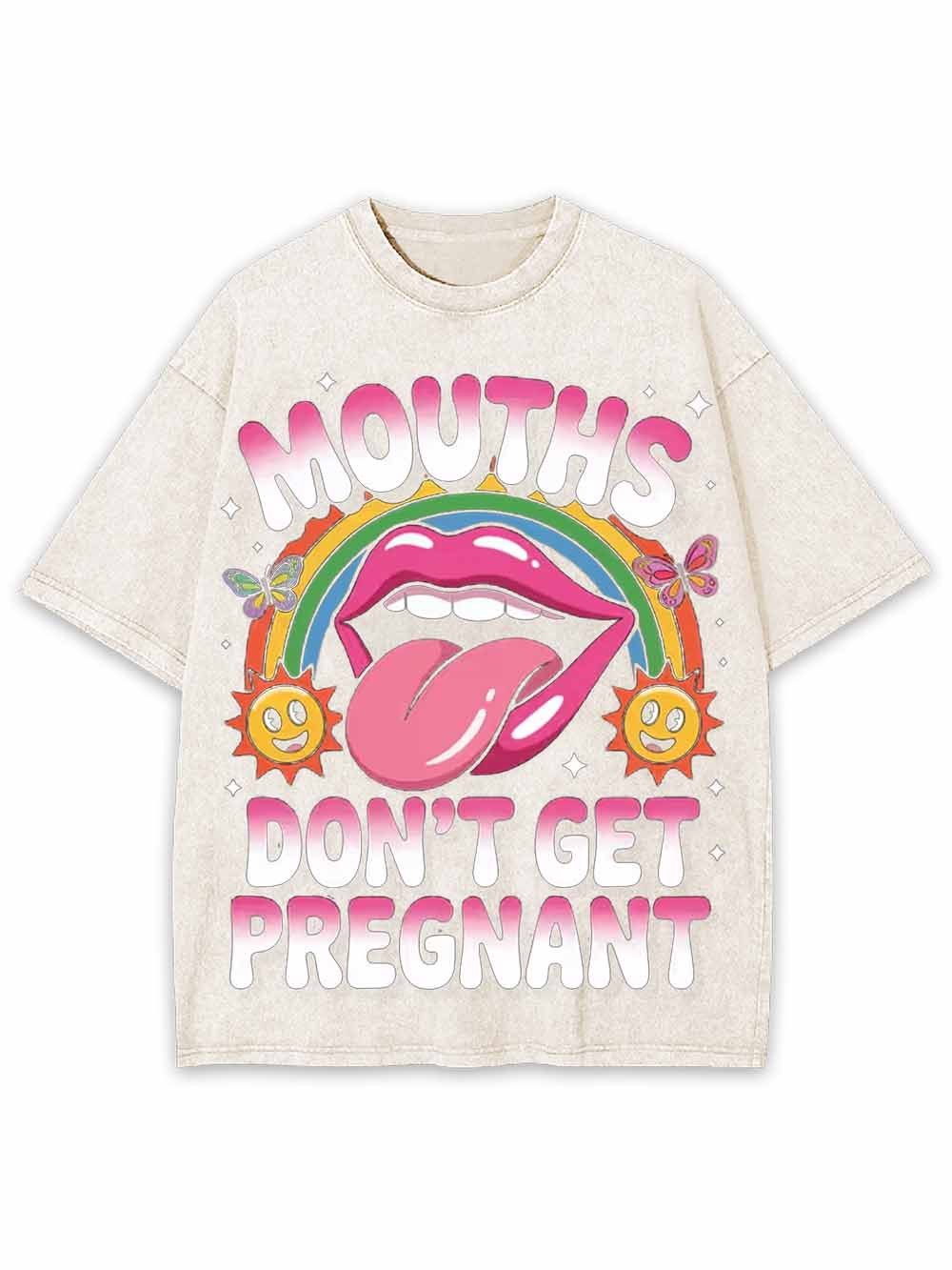 DON'T GET PREGNANT WASHED TSHIRT