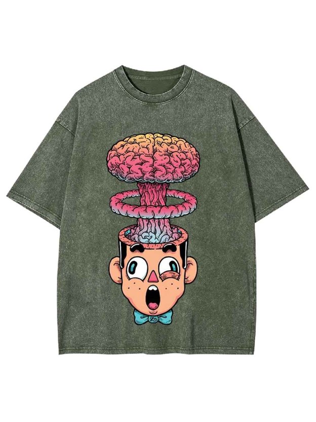 Brain Explosion Washed Tshirt