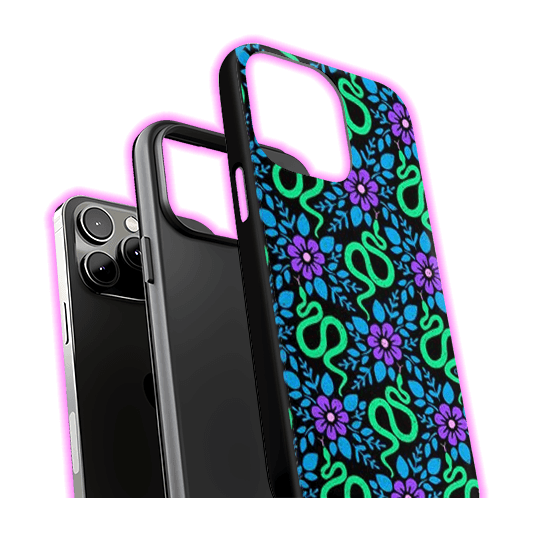 Serpents And Blooms Phone Case