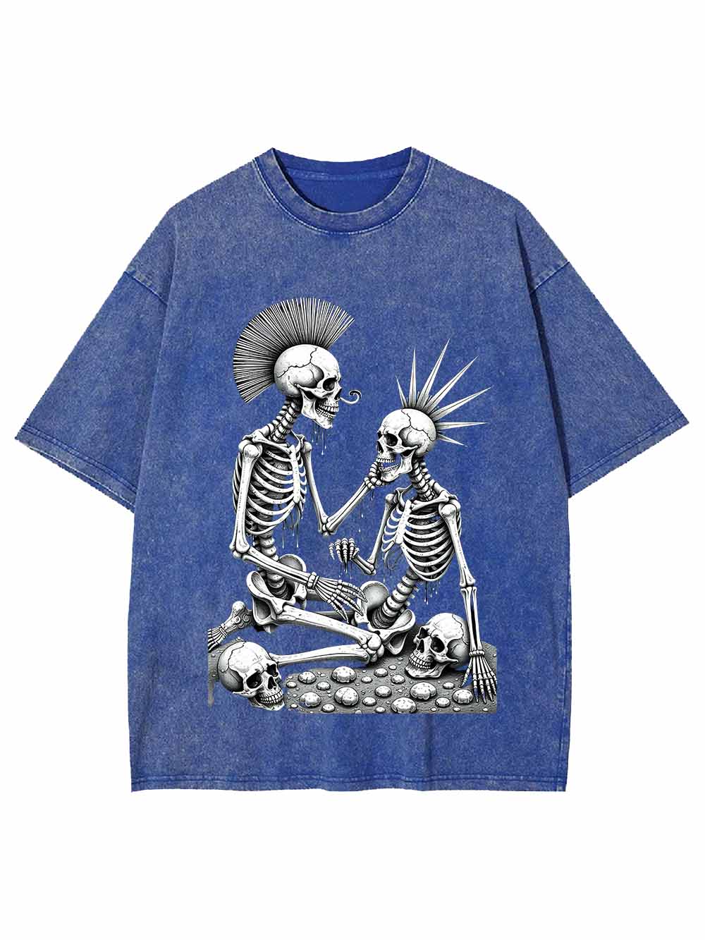 Skeleton Couple Washed Tshirt