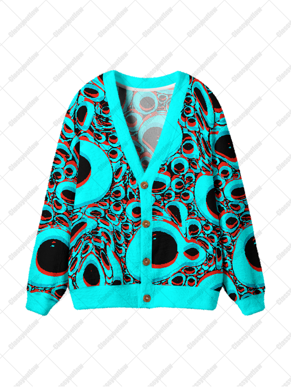 TRIPLE SWIRL UGLY CARDIGAN SWEATERS