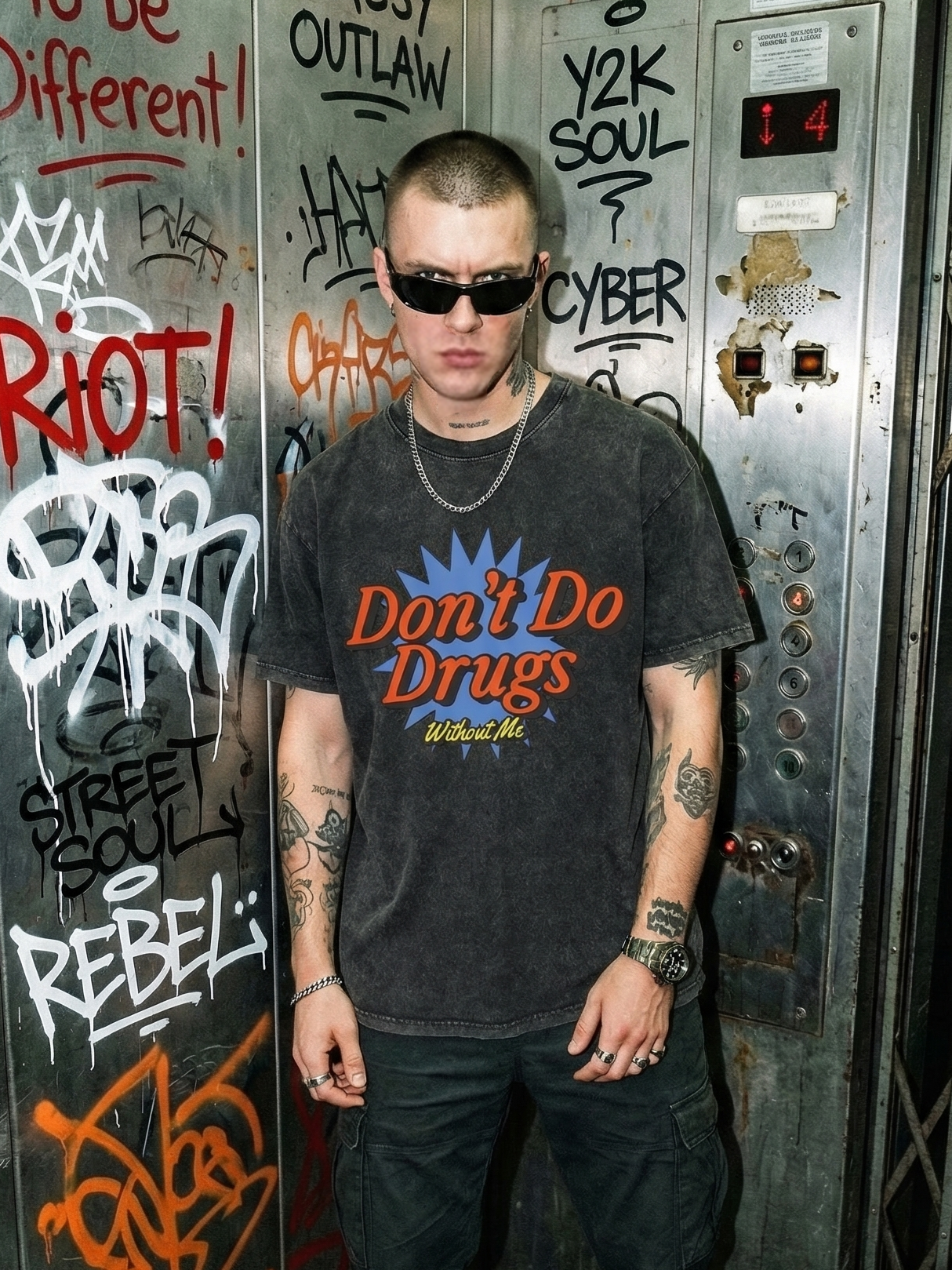 DON'T DO DRUGS WITHOUT ME WASHED TSHIRT