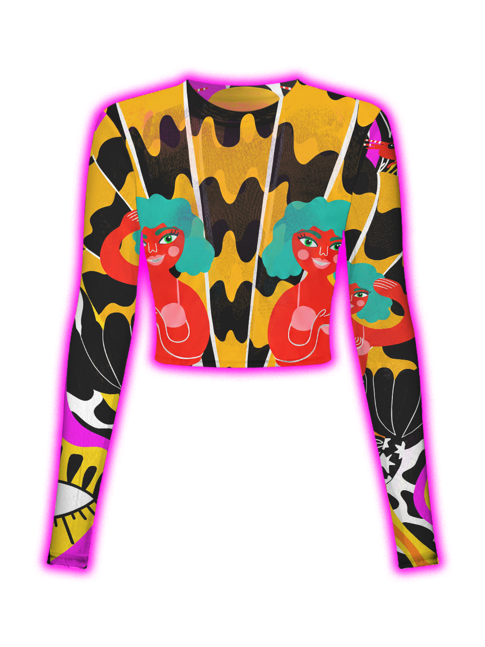 POP ART WOMEN MESH TOP
