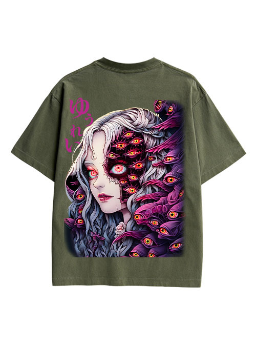 The Allure Of A Thousand Eyes Double Sided Print Washed TShirt