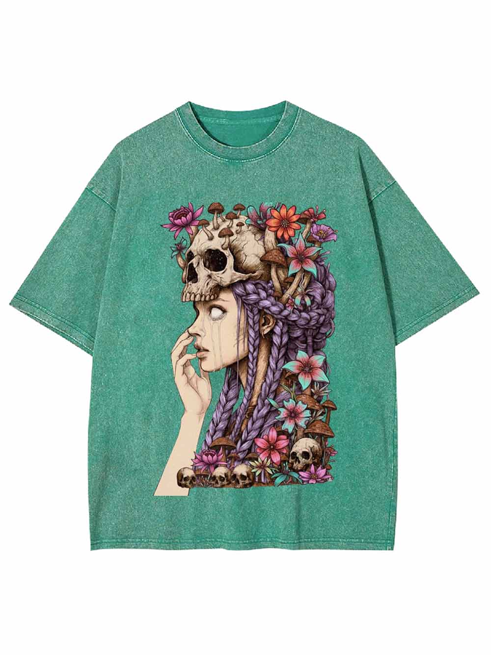 Skull Crown Goddess Washed Tshirt