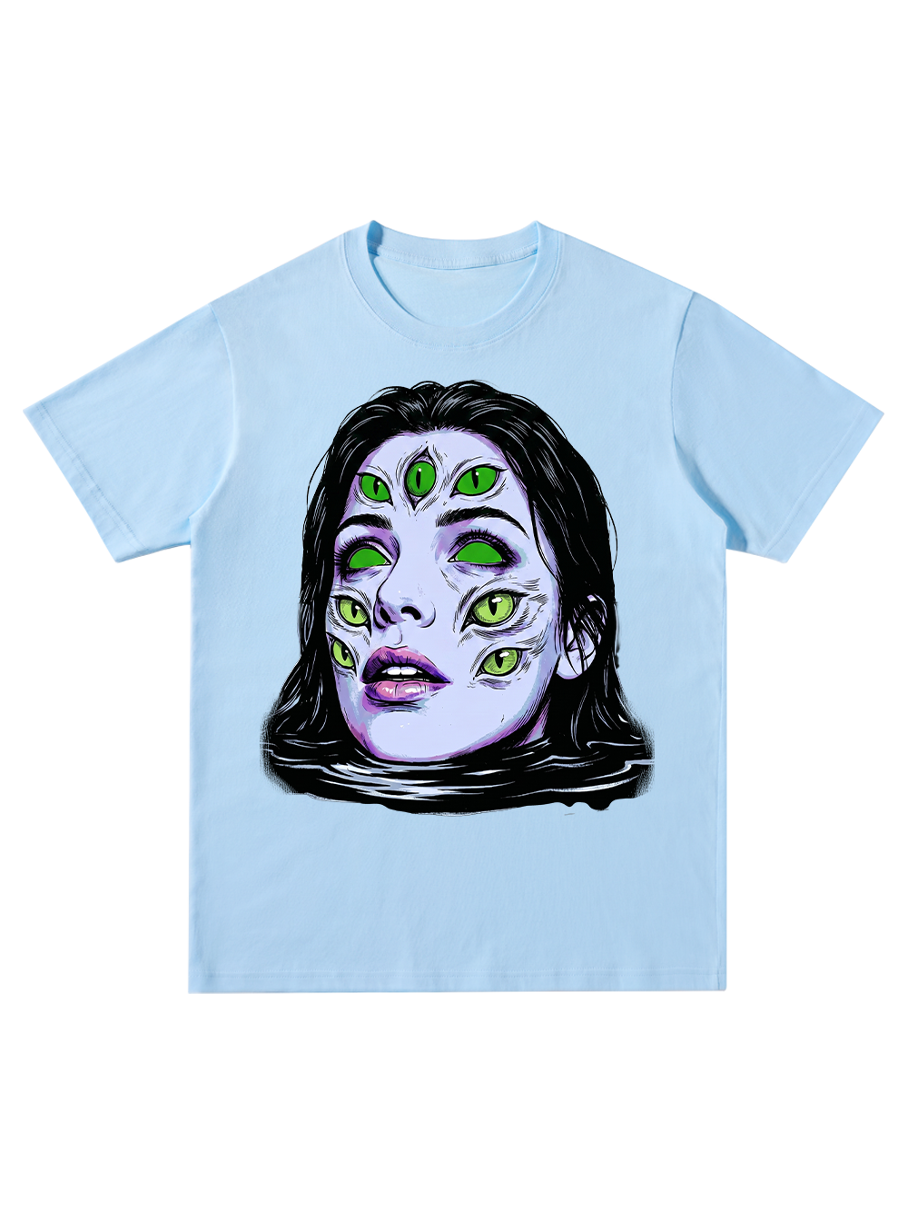 NEON GREEN EYE PSYCHEDELI CLASSIC T-SHIRT