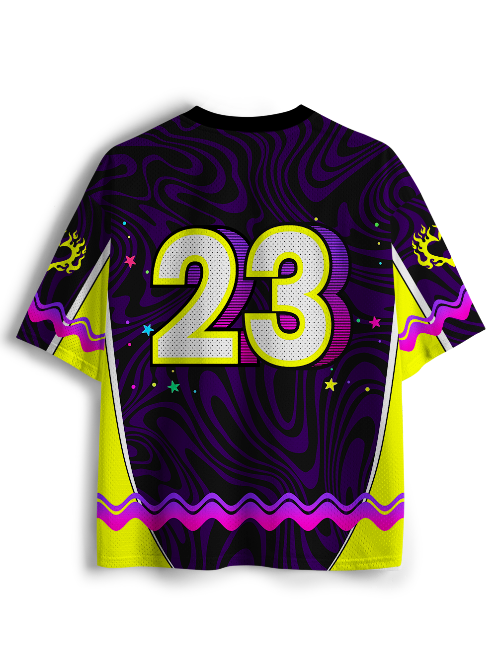 PSYCHEDELIC MULTI-EYE RABBIT MESH JERSEY