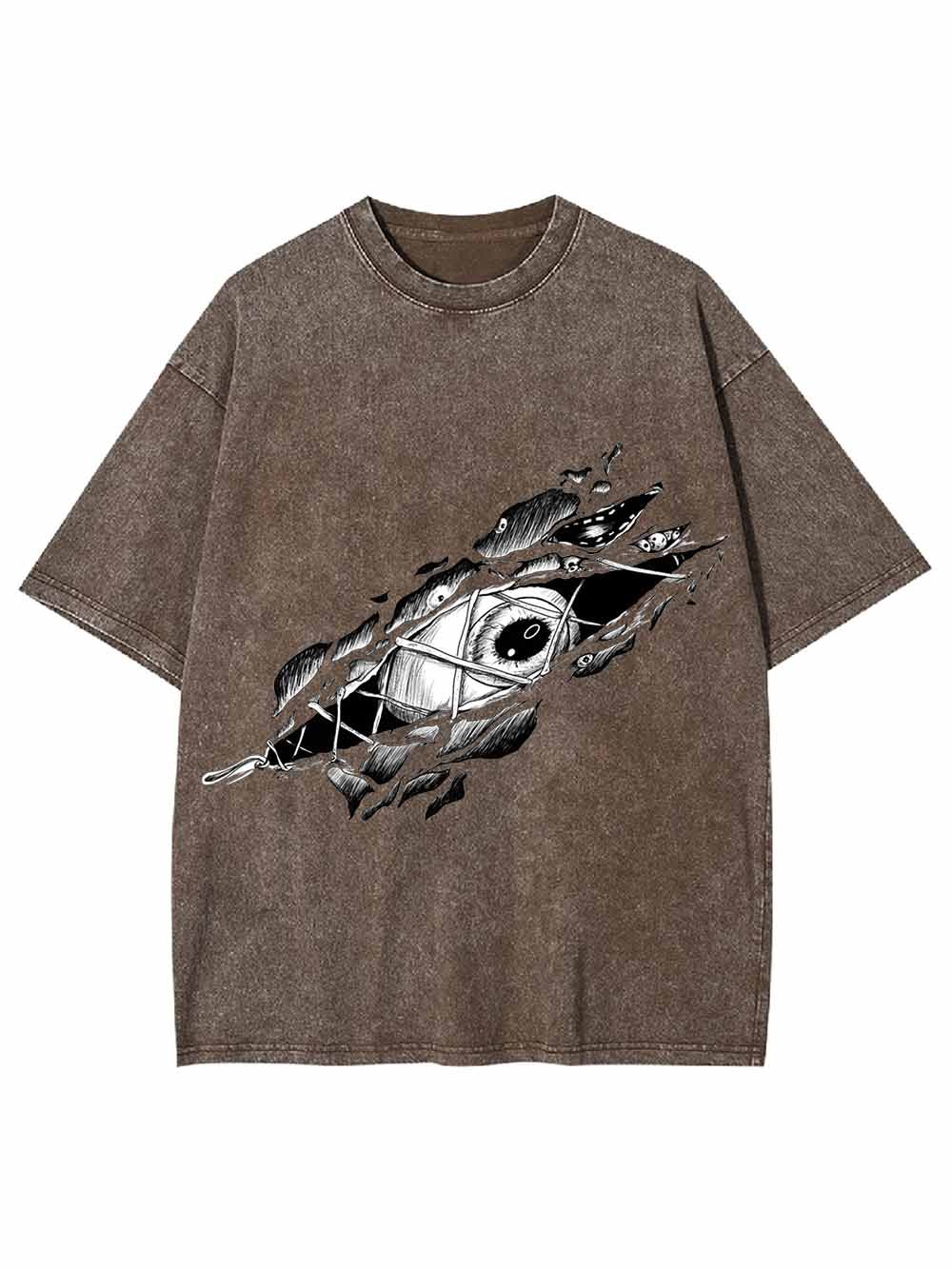 RIPPED FISH EYE WASHED TSHIRT