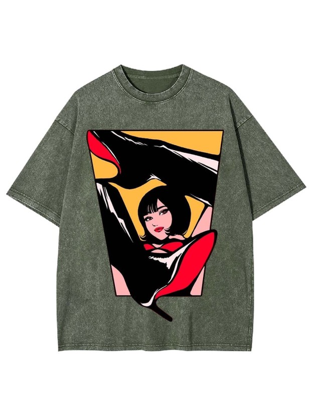 Boots Girl Washed Tshirt