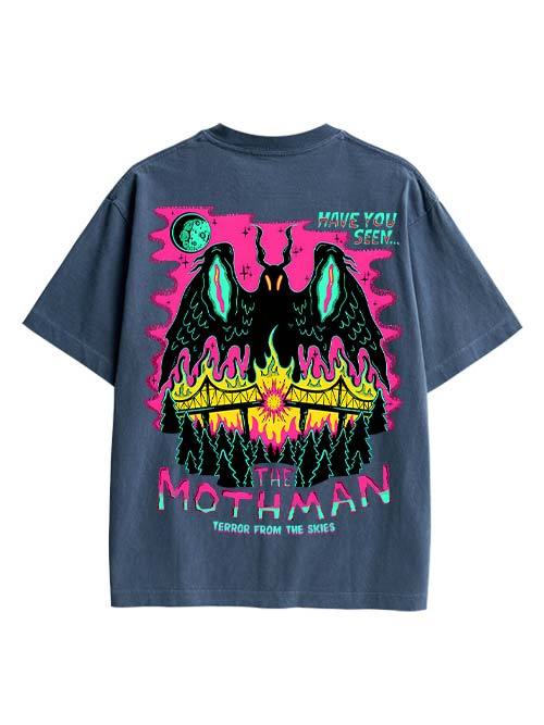Mothman Double Sided Print Washed TShirt